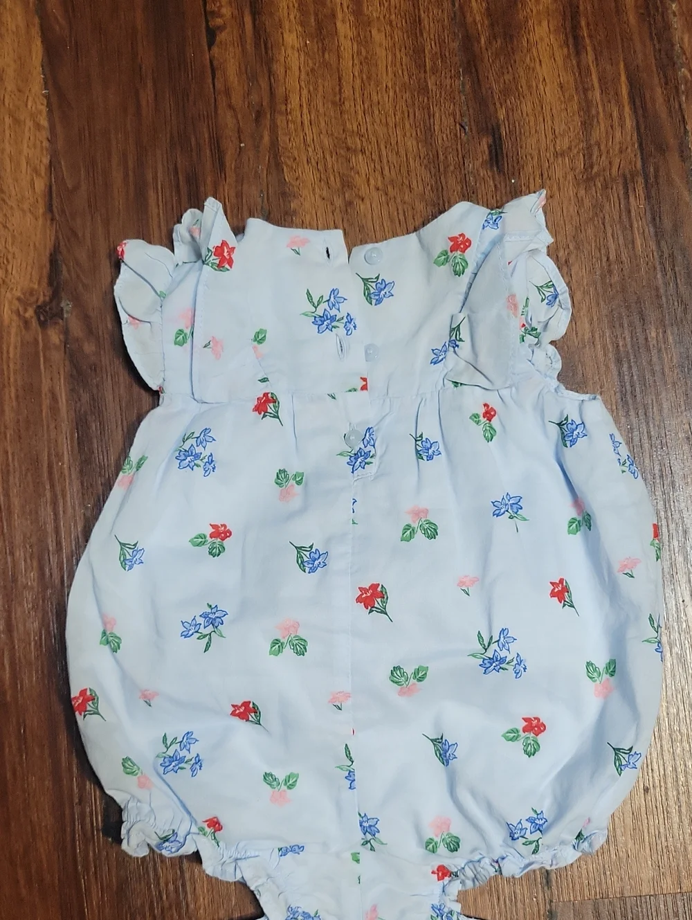 Janie And Jack Floral Ruffle Romper  0-3m